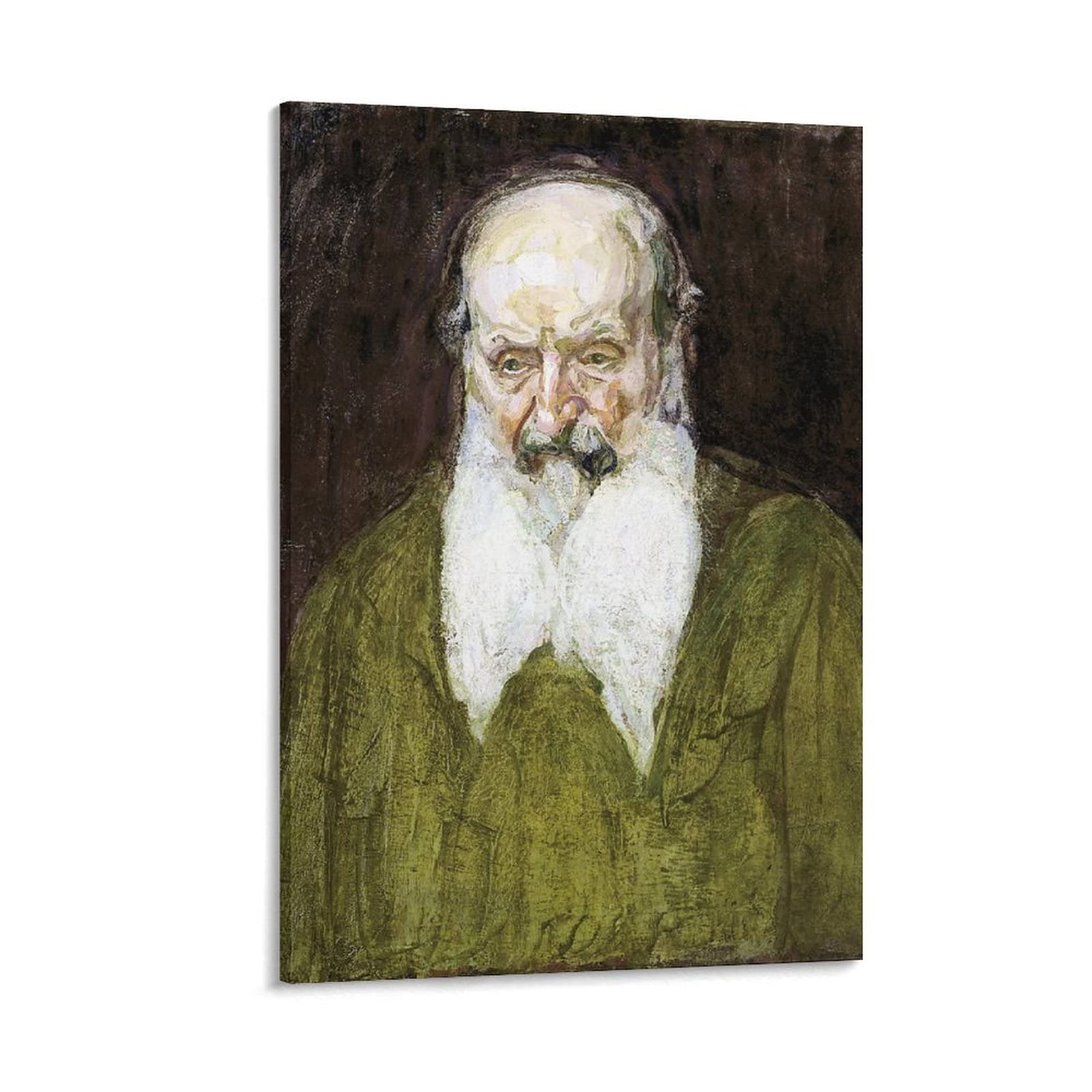 Head of A Jew in Palestine by Henry Ossawa Tanner - Premium Canvas Art Print Poster (24x36 inches / 60x90cm) for Modern Home Decor, Office Wall Art & Unique Gift Ideas - Framed or Unframed Options Available