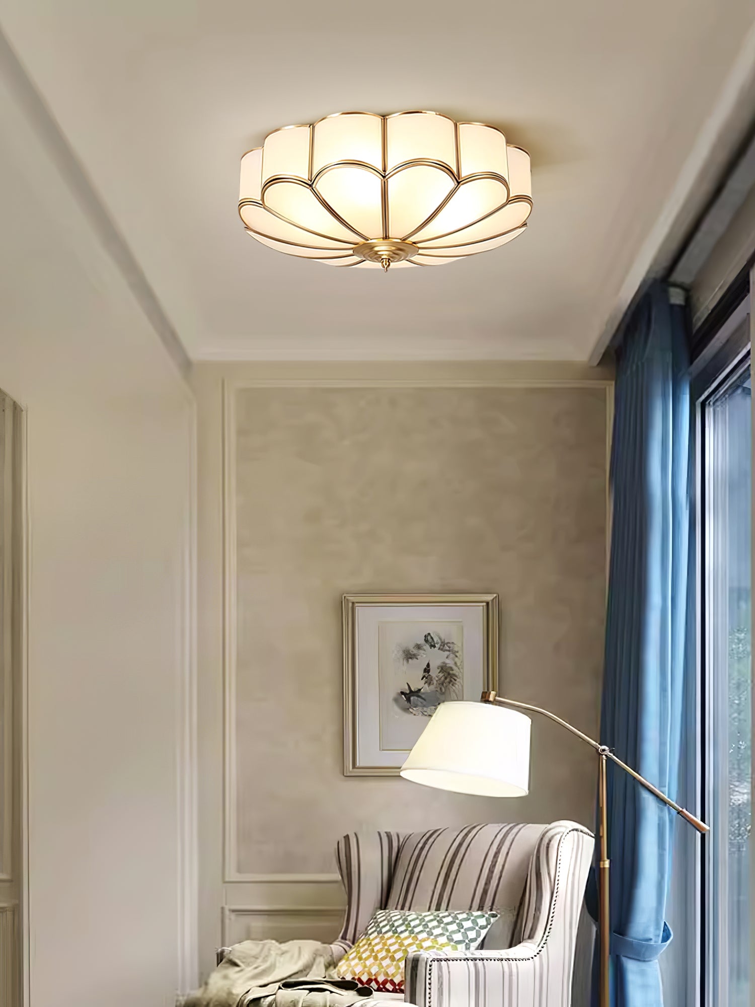 Flower Shaped Glass Recessed Ceiling Light Fixture - Modern Floral Design for Bedroom, Living Room & Kitchen Lighting