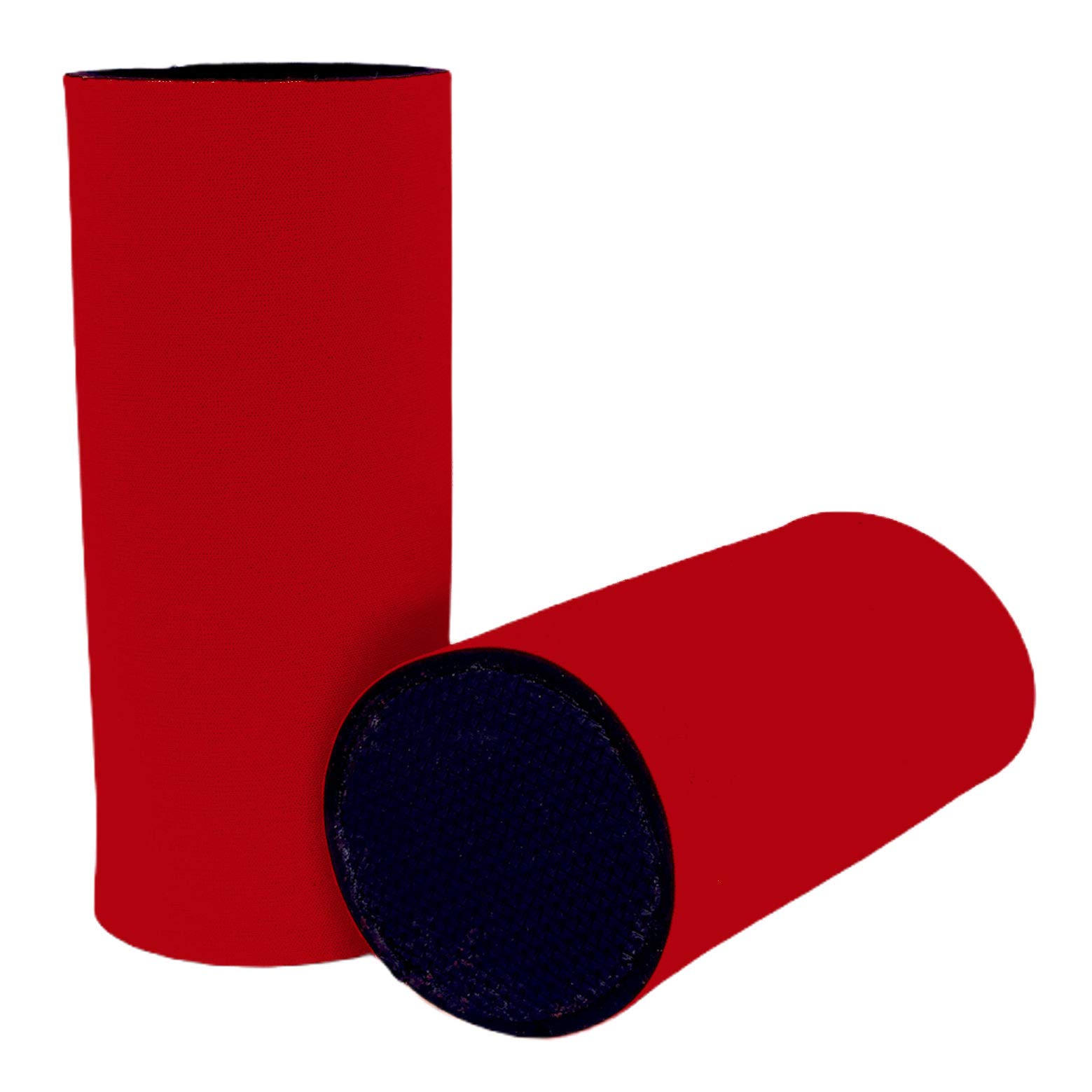 Slim Can Cooler Koozie - 6 Pack Full Bottom Insulated Beer Sleeves (Red) - Perfect for Parties, BBQs, and Outdoor Events