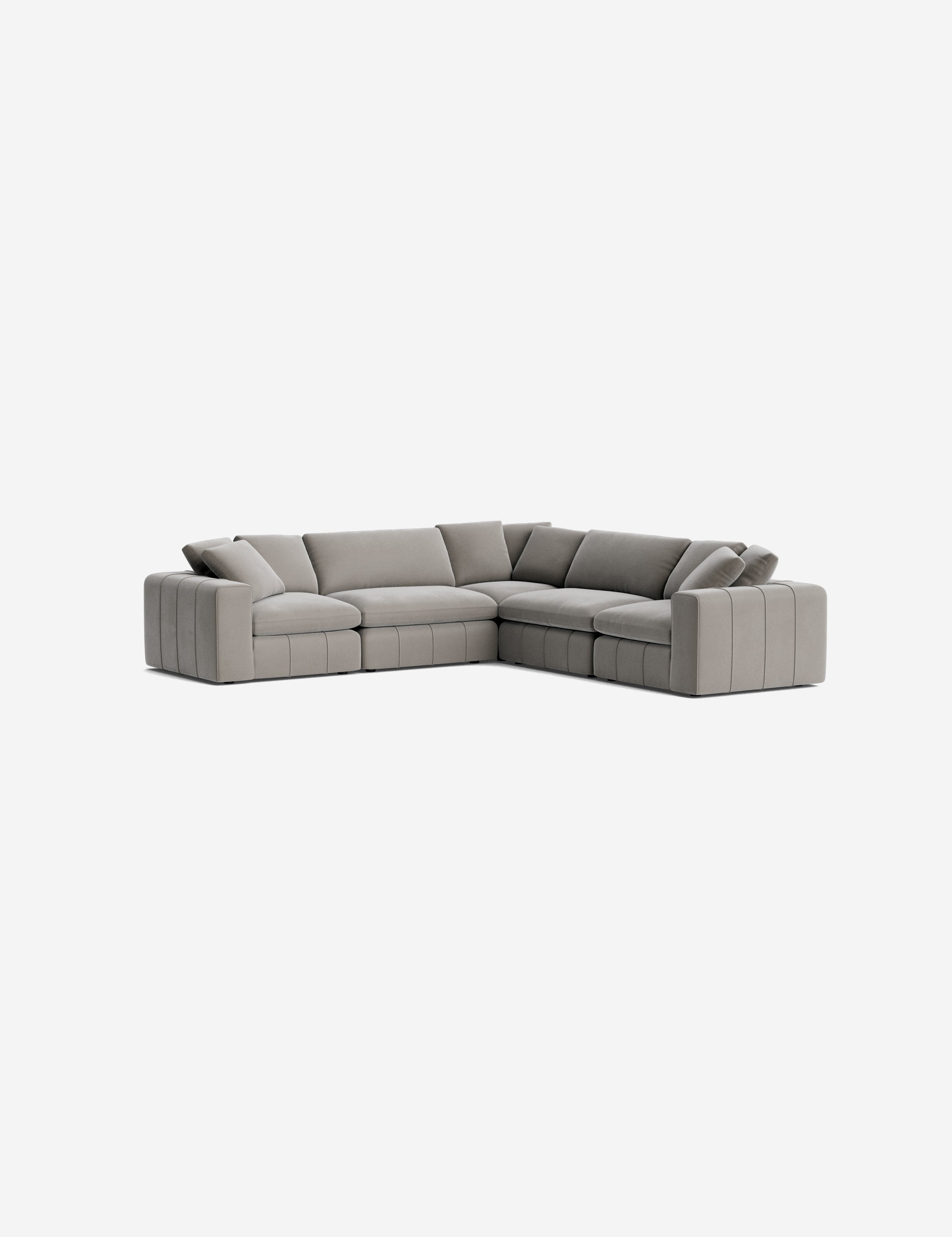Capella Modular Corner Sectional Sofa - Modern L-Shaped Couch with Reversible Chaise, Soft Fabric Upholstery - Perfect for Living Room, Family Room & Home Theater