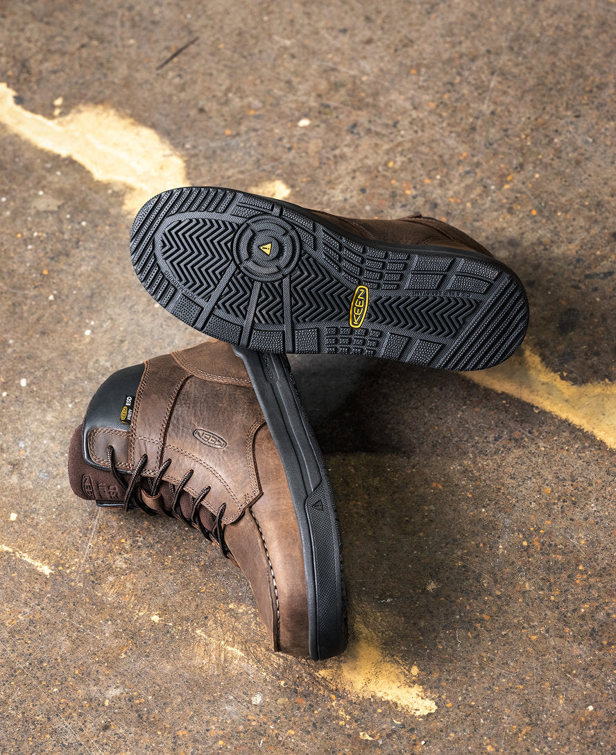 Men's Gibson ESD Safety Boots with Carbon Toe - Cascade Brown/Black Work Boots for Electricians & Construction Workers