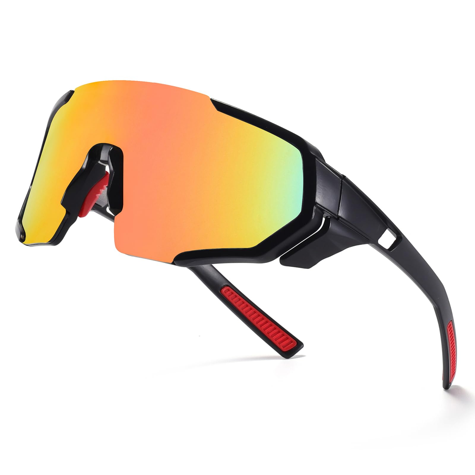 MALIDAK Sports Fan Sunglasses for Men Women & Kids - UV Protection Cycling Baseball Sunglasses with Side Shield Wings - Perfect for Outdoor Activities Cycling Running Baseball Games