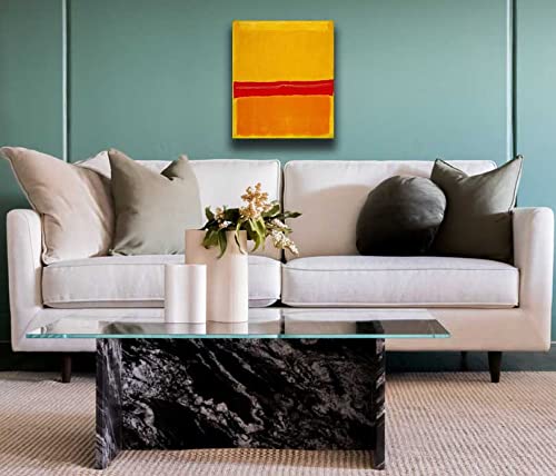 Mark Rothko 'Number 22' Abstract Expressionist Wall Art - Framed Canvas Painting (80x95cm/31x37in) for Living Room, Bedroom & Bathroom Decor | Modern Home & Office Wall Decorations