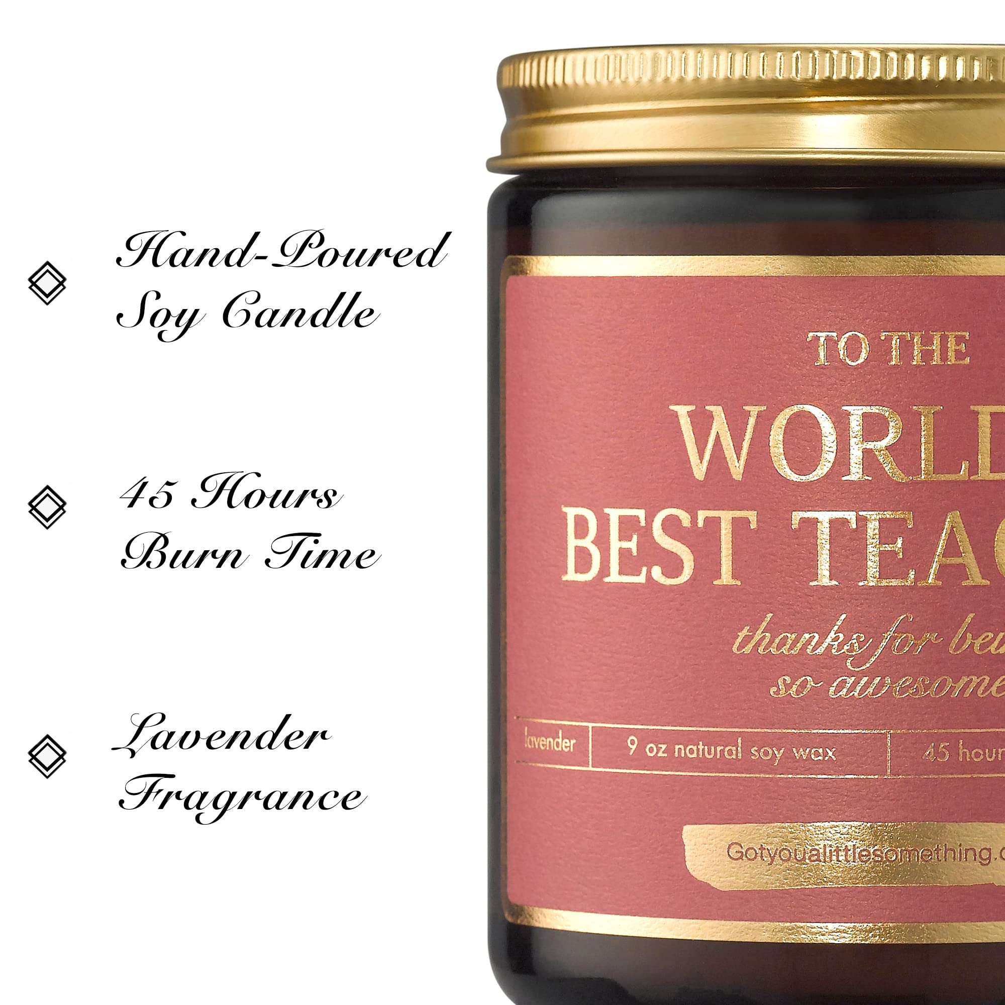 World's Best Teacher Candle - Thoughtful Gift for Women Educators, Perfect for Mother's Day, Christmas & Birthdays | Thank You & Appreciation Present from Students - Empowering Scented Candle for Classroom, Office & Home Relaxation