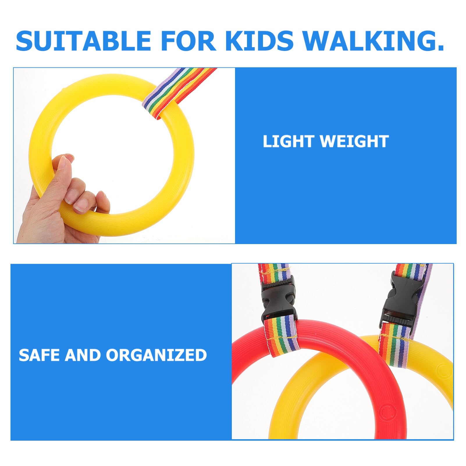 Tofficu Kids Walking Rope with Handles - Safety Walking Rope for Children, Daycare & Preschool Classroom - Perfect for Field Trips, Outdoor Activities and School Line Ups