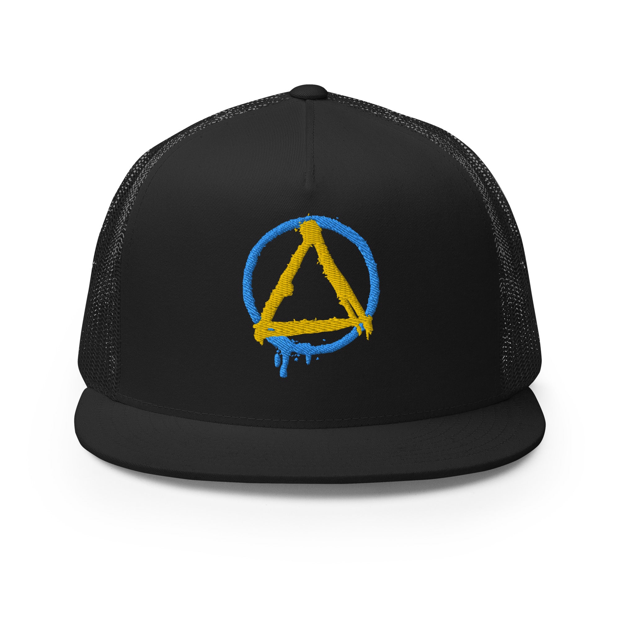 Graffiti Sobriety Symbol Trucker Hat - Stylish Baseball Cap for Recovery Support & Streetwear Fashion - Perfect for AA Meetings, Concerts, and Urban Outfits