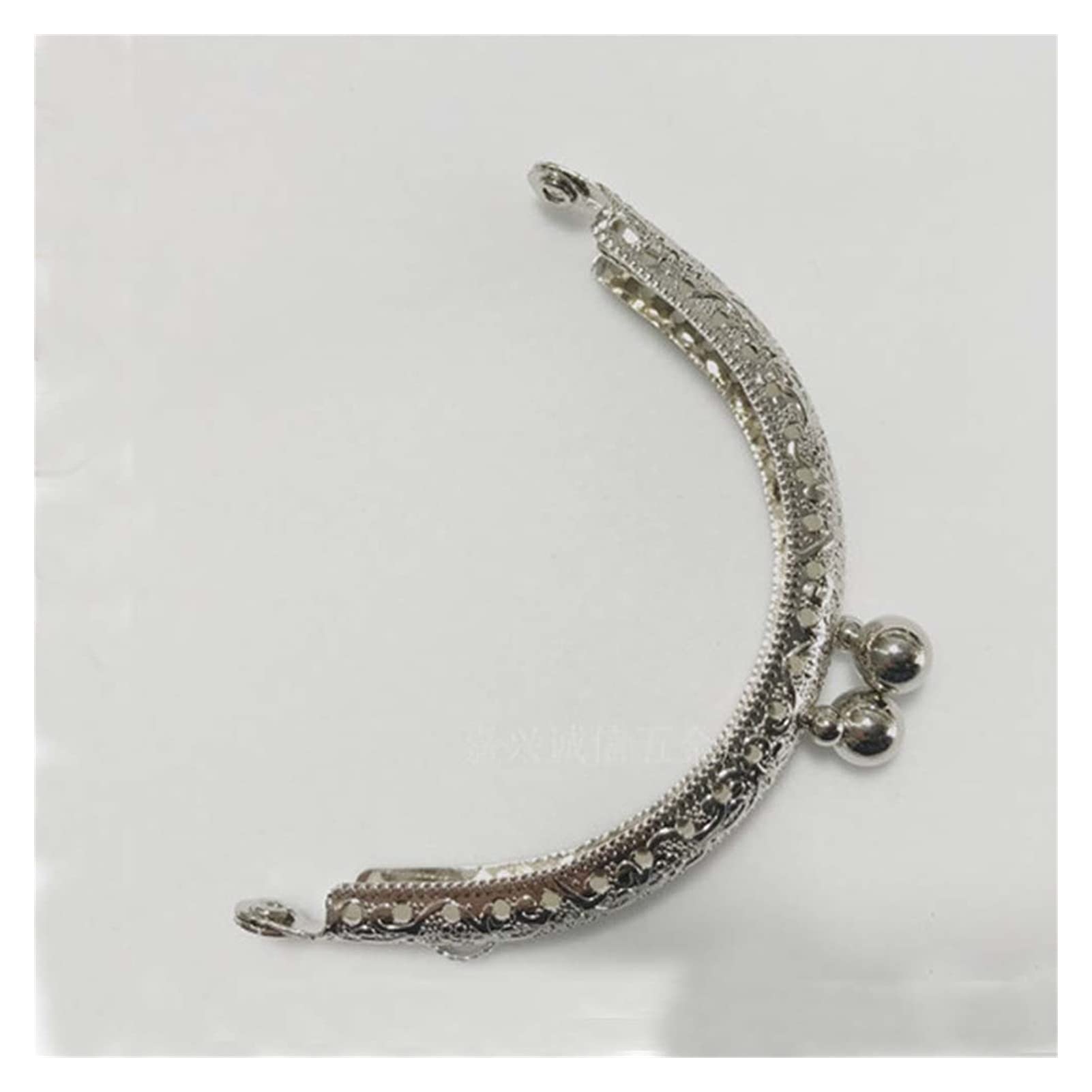 LSTGJ 2pcs 8.5cm Silver Metal Coin Purse Frame with Kiss Clasp Lock - DIY Handbag Hardware for Clutch Bags, Wallets & Purses - Perfect for Crafting, Sewing Projects and Fashion Accessories