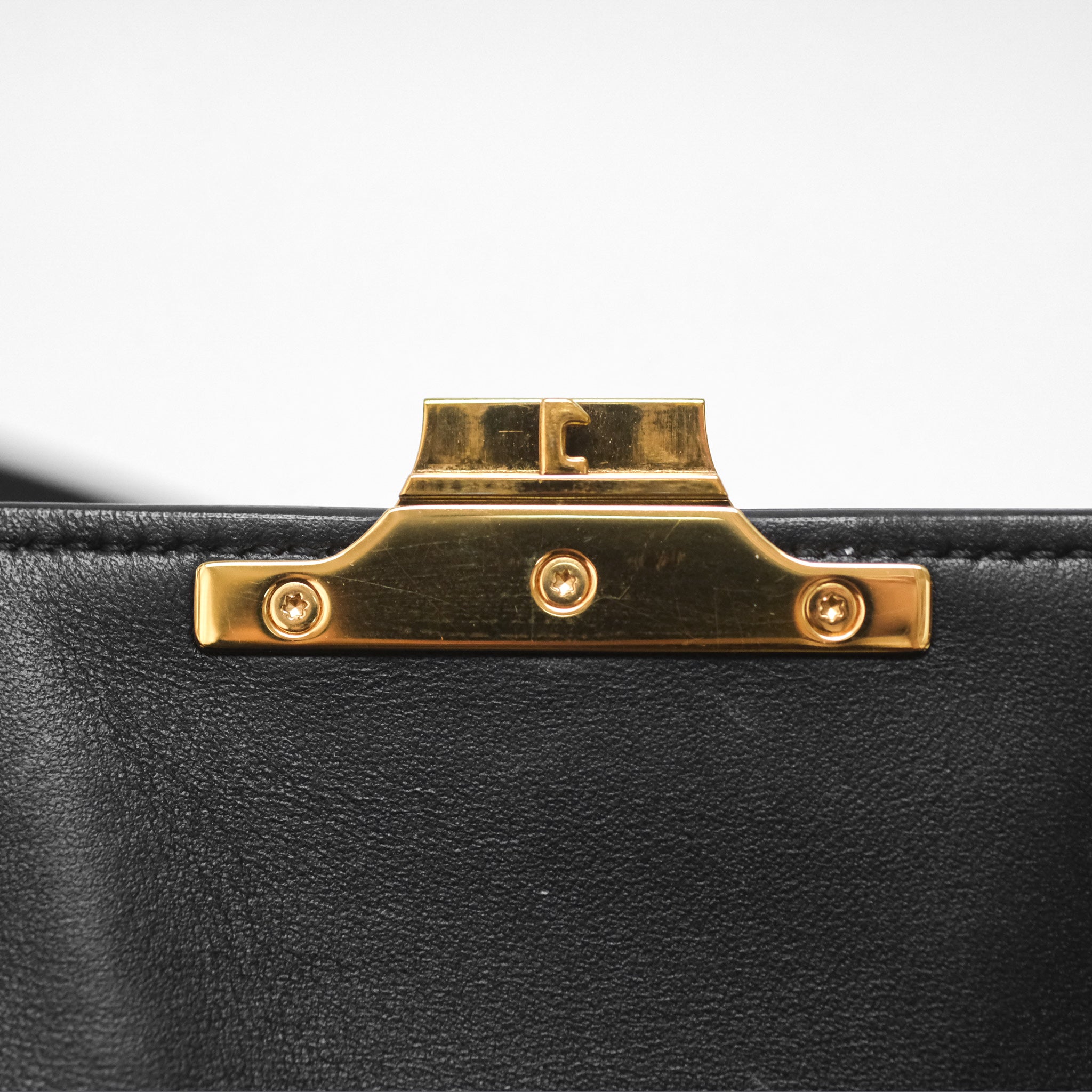 Celine Medium Triomphe Bag in Black Shiny Calfskin Leather - Luxury Designer Handbag for Women, Perfect for Work, Travel & Evening Events