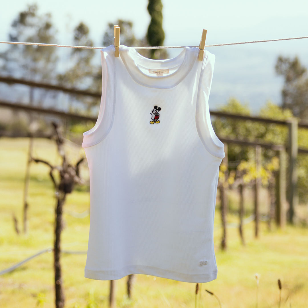 Disney Mickey Mouse Classic White Tank Top for Women - Casual Summer T-Shirt for Disney Fans, Theme Parks & Everyday Wear