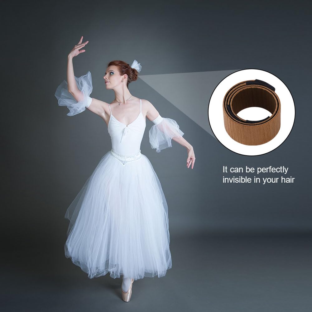 URAQT Magic Bun Maker Set - 2 Piece Hair Bun Maker for Women & Girls, French Twist Hair Accessories (Light Brown) - Perfect for Parties, Weddings & Everyday Hairstyles