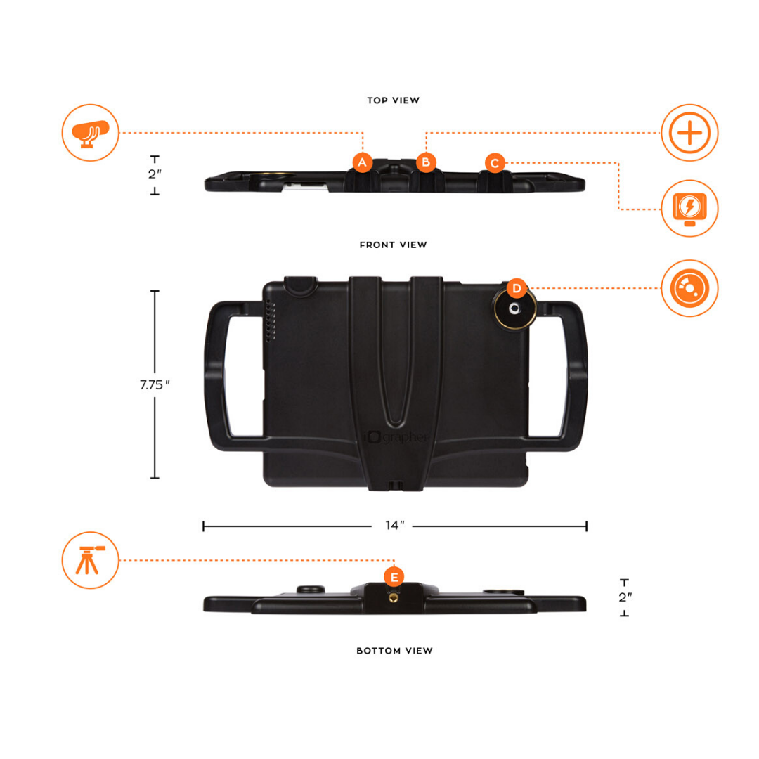 iOgrapher Filmmaking Case for iPad 2/3/4 - Professional Video Recording & Photography Accessory - Perfect for Vlogging, YouTube Content Creation & Mobile Filmmaking