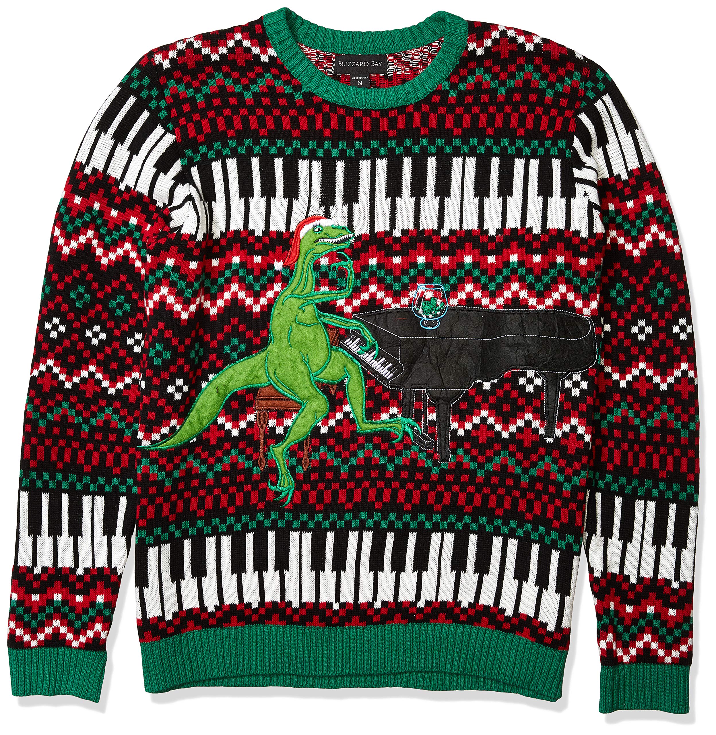 Blizzard Bay Men's Ugly Christmas Sweater - Funny Dinosaur Holiday Sweater for Xmas Party, Family Gathering & Festive Season