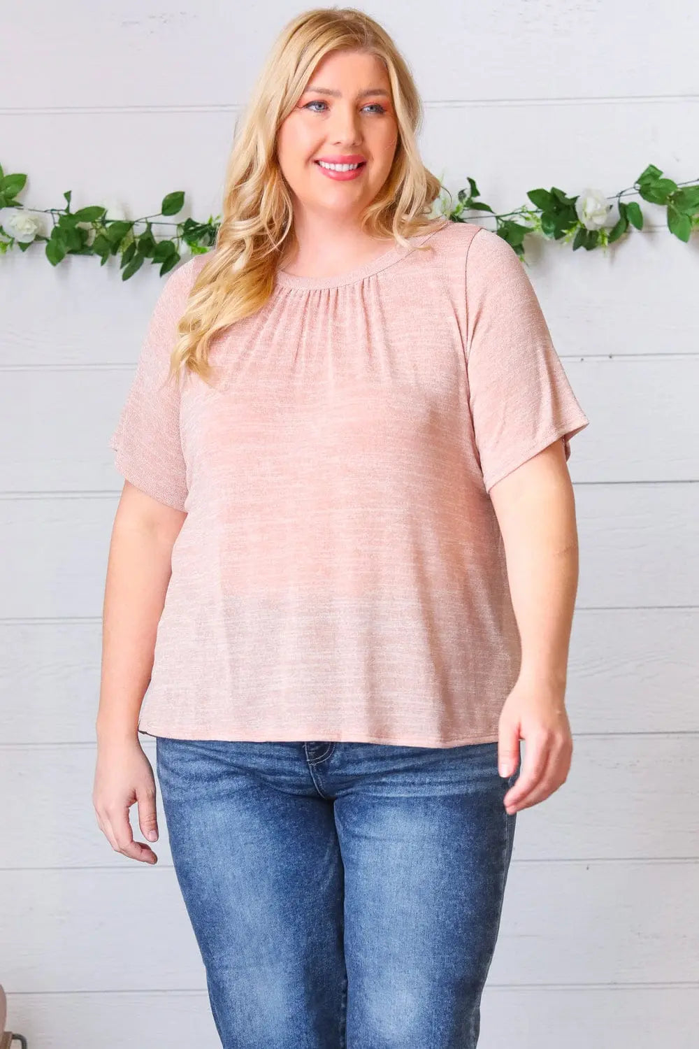 Elegant Mauve Tie Back Crinkle Floral Blouse for Women | Summer Boho Chic Tunic Top | Perfect for Beach Vacations & Date Nights