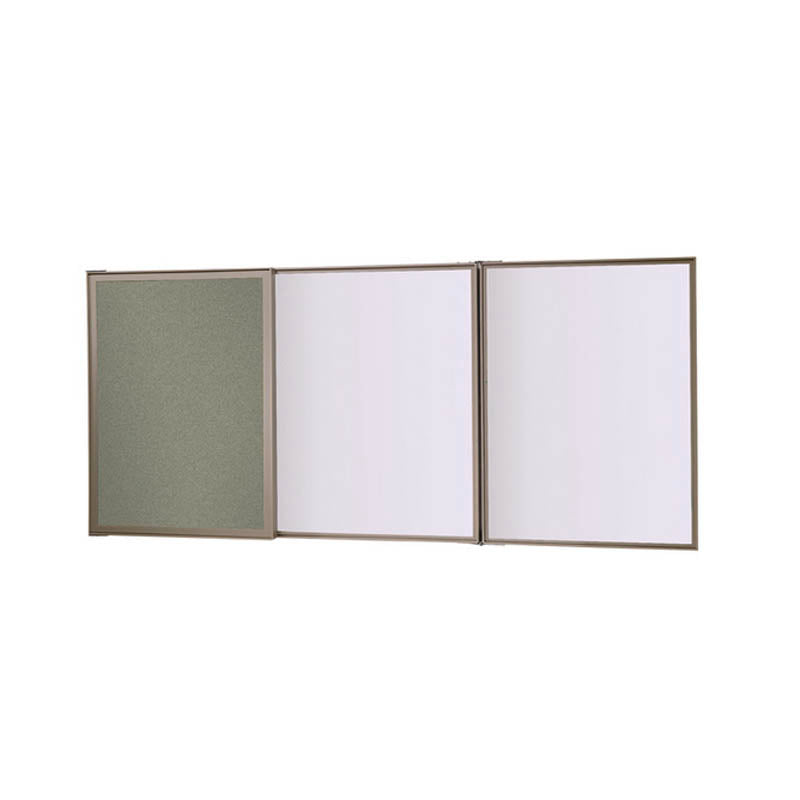 VisuALL Magnetic Dry Erase Whiteboard with Cork Bulletin Board - Dual-Sided Conference Room Cabinet for Office Meetings & Presentations