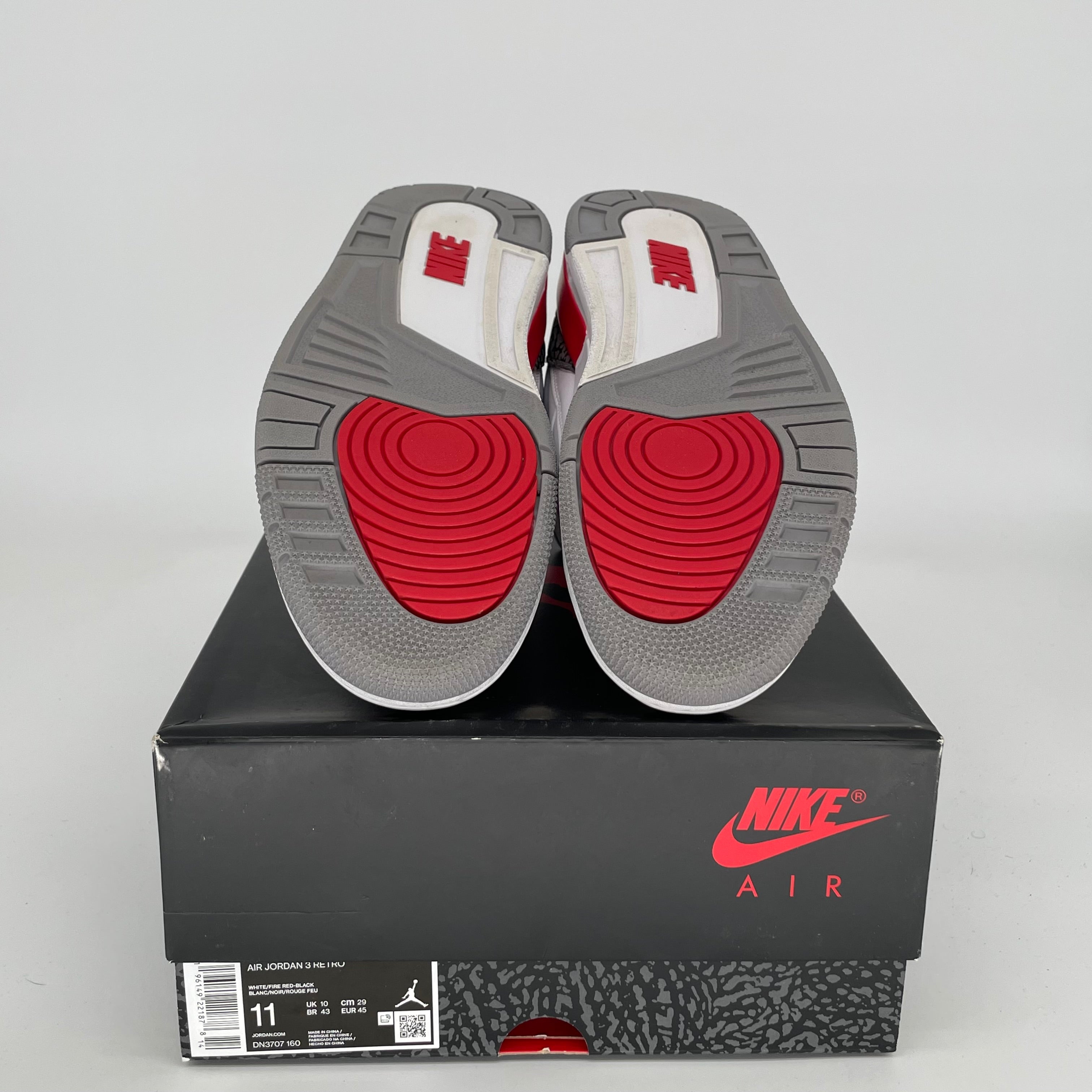 Air Jordan 3 Retro 'Fire Red' Men's Basketball Shoes Size 11 - DN3707-160 | Authentic Nike Sneakers for Sports, Streetwear & Casual Outfits