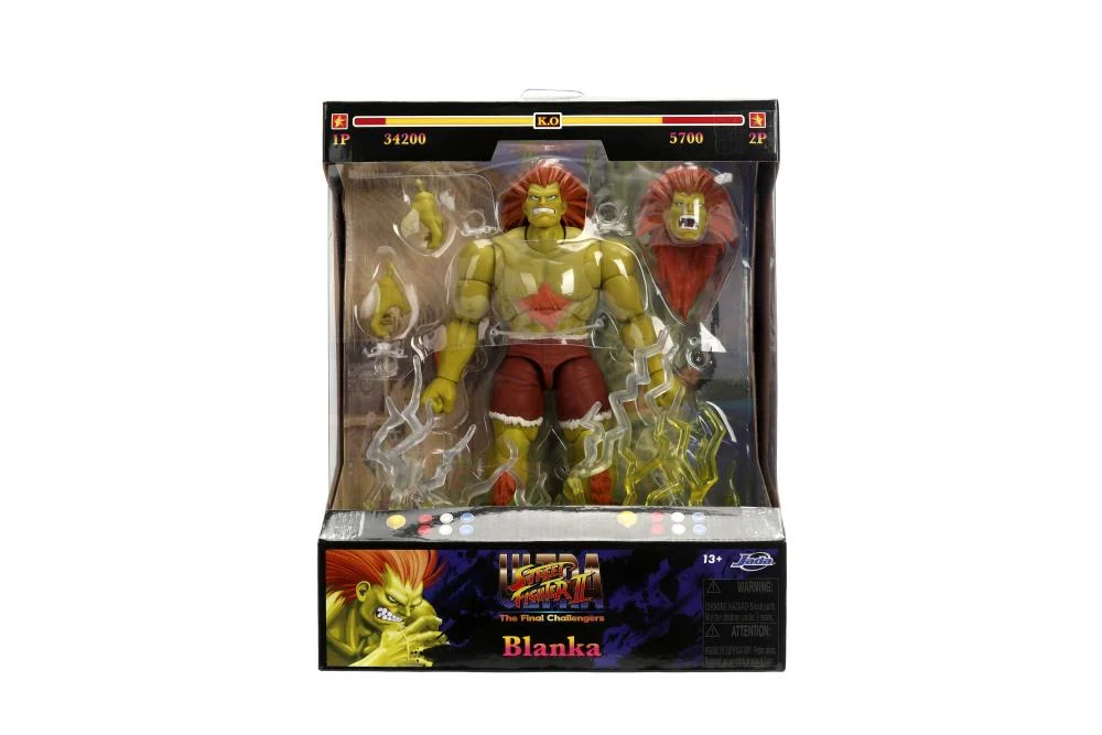 Jada Toys 1/12 Scale 6-Inch Ultra Street Fighter II: The Final Challengers Blanka Action Figure - Collectible Fighting Game Character for Display & Play