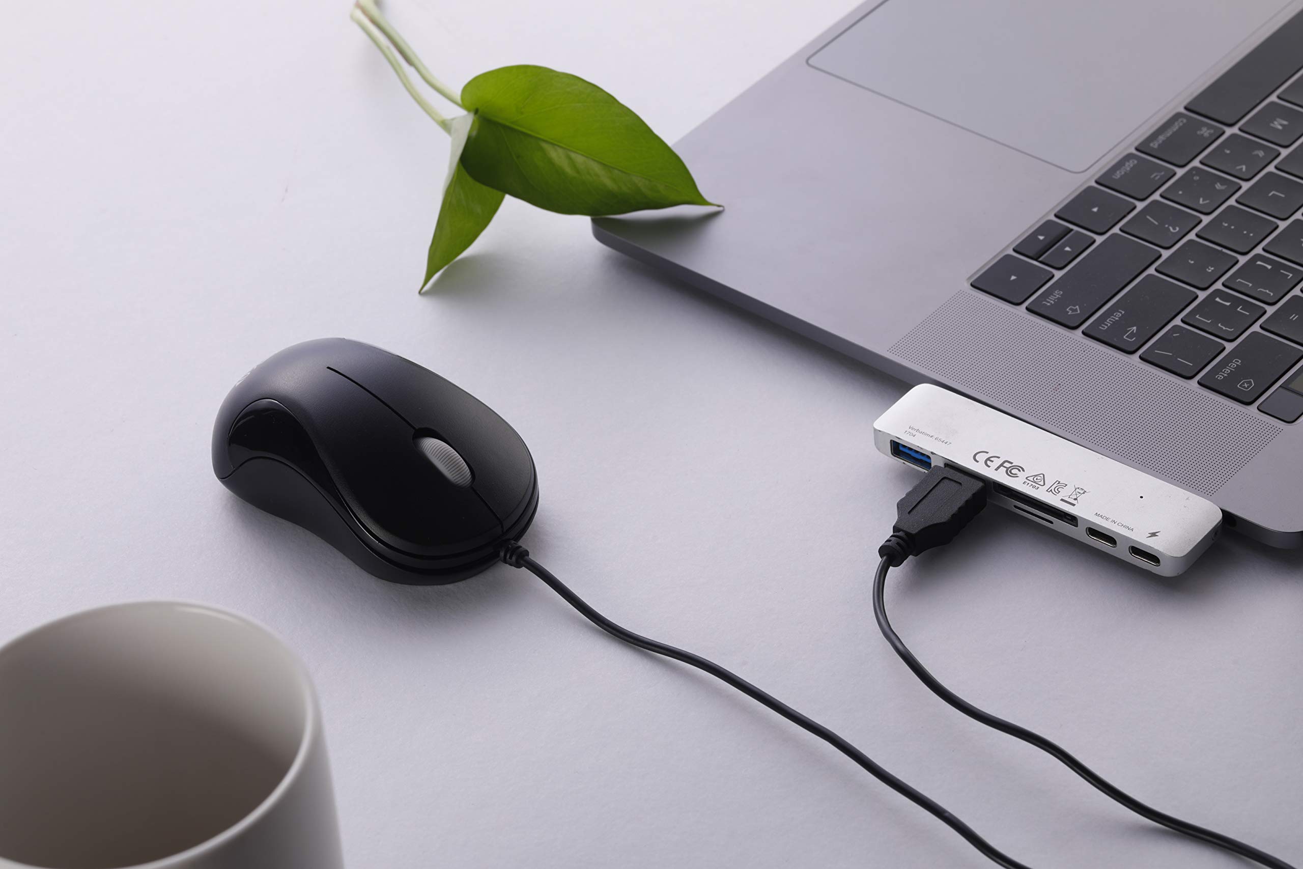 SOONGO 2 Pack USB Wired Mouse - Ergonomic Optical Computer Mice for PC, Laptop, Desktop - Black (Perfect for Office, Home & Gaming Use)