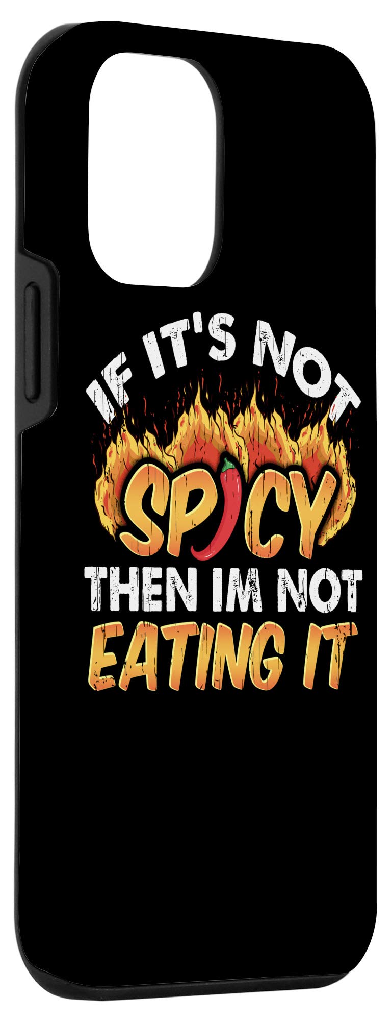 iPhone 12 Mini Phone Case - Spicy Hot Pepper & Taco Design - Funny Distressed Gift for Food Lovers - Perfect for Mexican Cuisine Fans & Taco Tuesday Celebrations