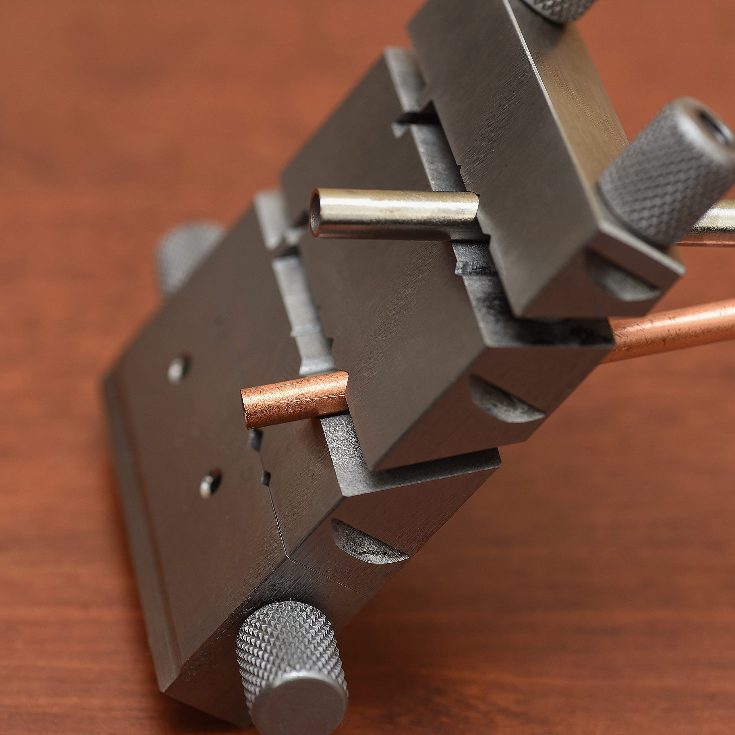 The Beadsmith Miter Cutting Vise Jig – Swiss Style Steel Tool (3” x 2.75”) for Jewelry Making, Metalworking – Perfect for Filing Small Metal, Creating Flat Ends on Wire & Tubing – Forms 40, 60 & 90-Degree Angles – Ideal for DIY Crafts, Jewelry Design, and Metal Fabrication Projects