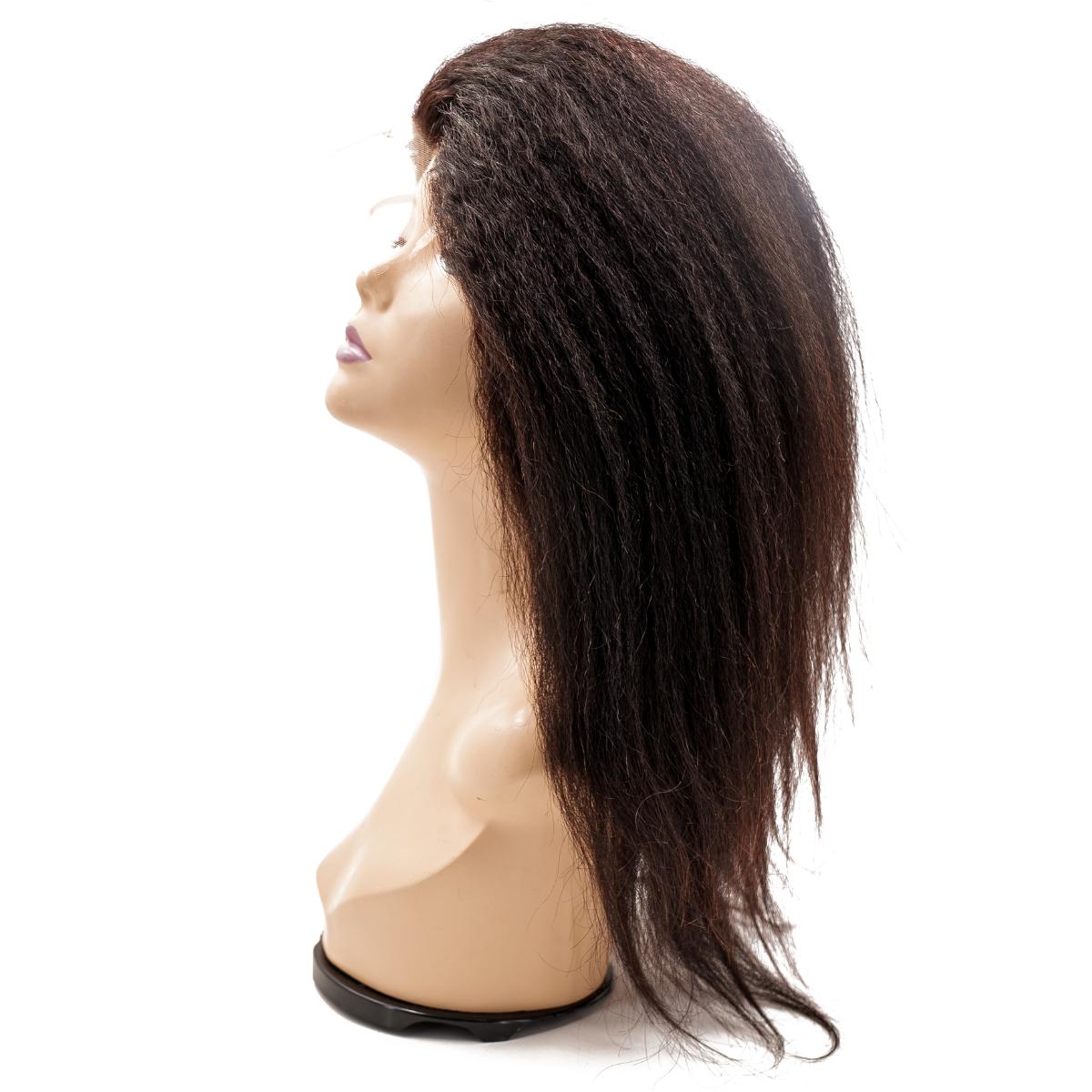 Kinky Straight Silicone Skin Medical Wig for Women - Natural Looking Human Hair Lace Front Wig for Alopecia & Hair Loss - Perfect for Daily Wear, Cosplay & Special Occasions