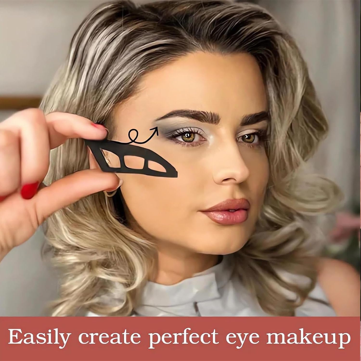 Professional Eyetour Eyeshadow Stencil Kit - Quick & Easy Eye Makeup Tool for Women & Beginners (2Pcs + Brush) | Perfect for Daily Makeup, Party Looks & Special Occasions