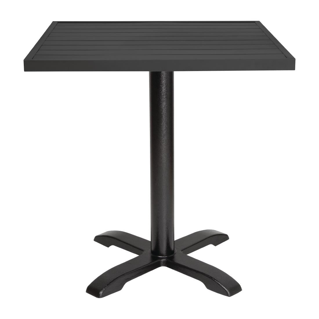 Square Aluminum Table Top - 700mm Black Bolero Style for Outdoor Dining & Patio Furniture