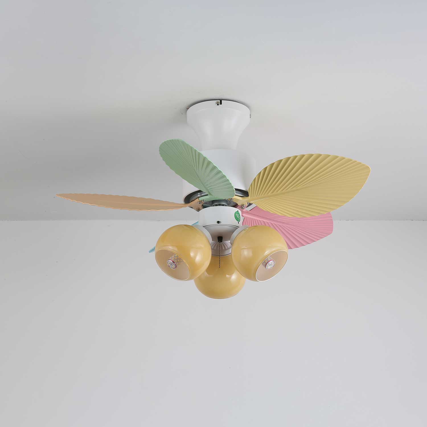 Candy Breeze Ceiling Fan with Light Kit - 52 Inch Modern Flush Mount Fan for Bedroom, Living Room & Kitchen - Energy Efficient Quiet DC Motor - Perfect for Home Cooling and Air Circulation