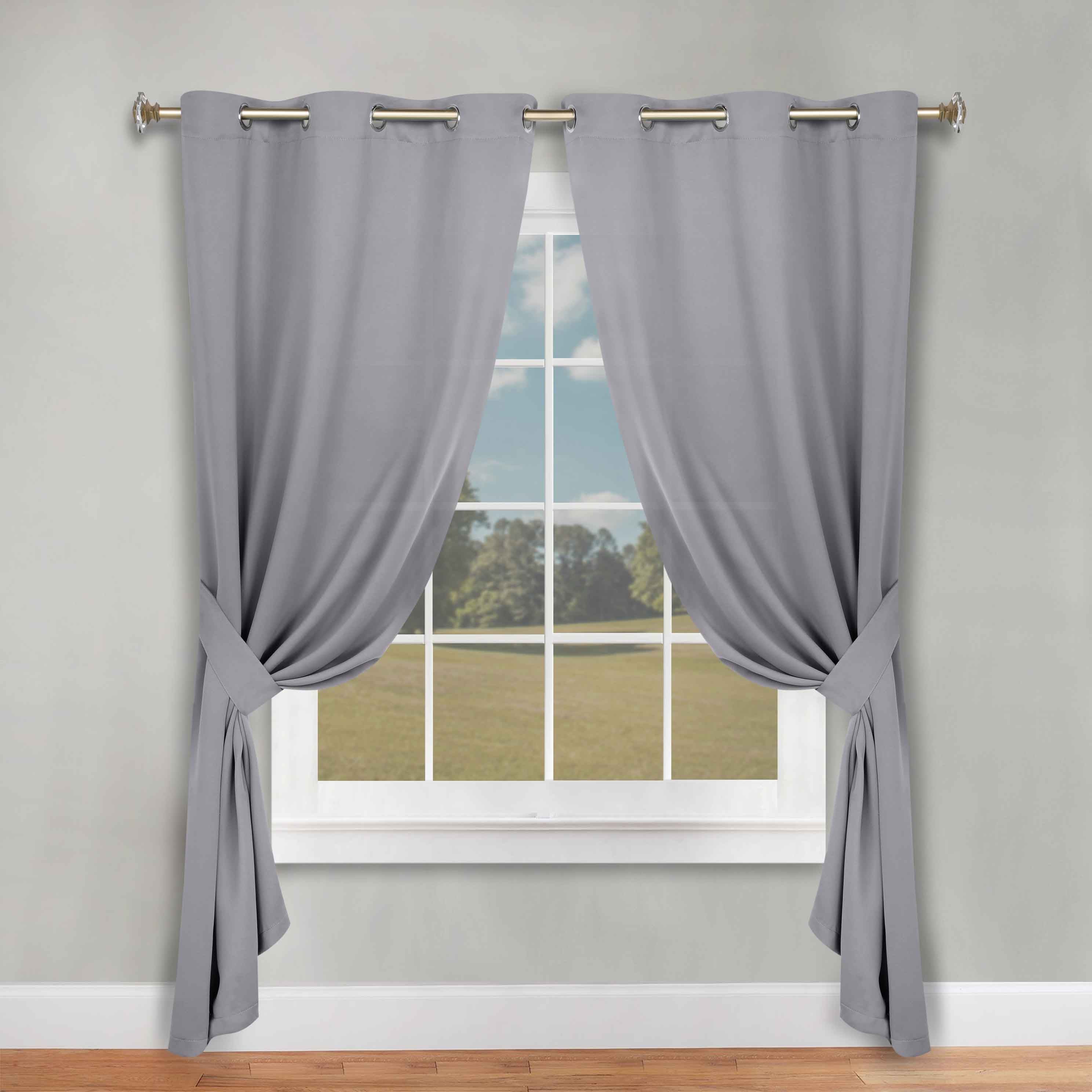 Machine Washable Blackout Curtains Set of 2 - Solid Color Room Darkening Window Drapes for Bedroom & Living Room - Noise Reducing & Thermal Insulated for Better Sleep