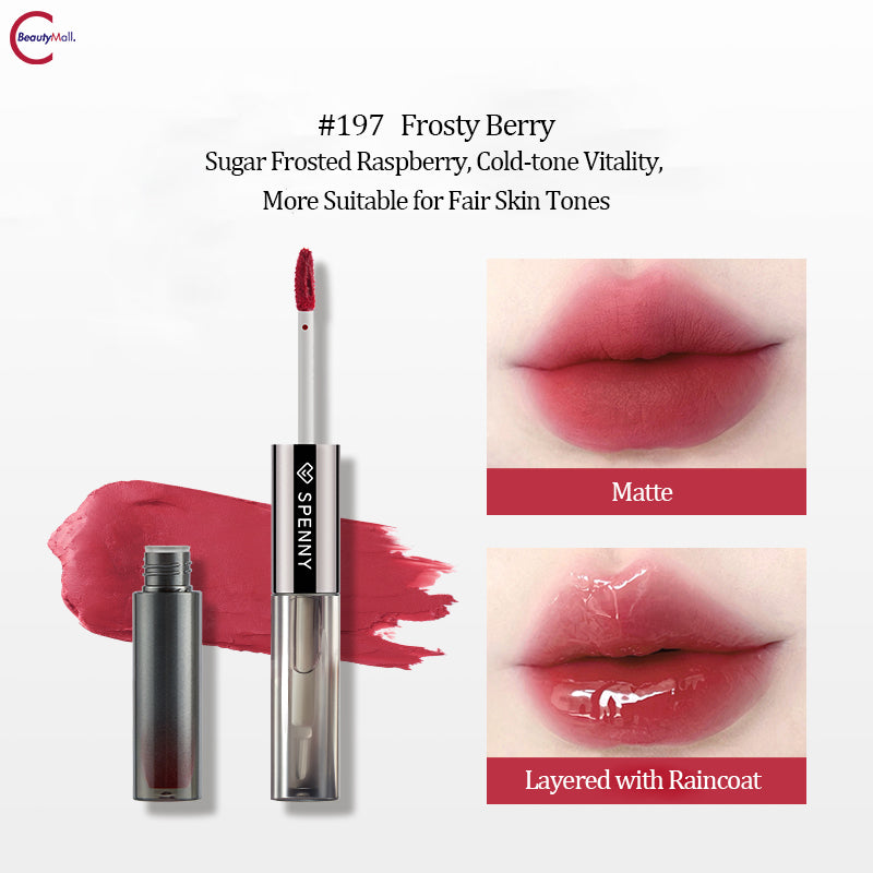 SPENNY Dual Ended Lip Gloss - Long Lasting Hydrating Lip Glaze with Shimmer & Matte Finish - Perfect for Everyday Wear, Date Night & Special Occasions