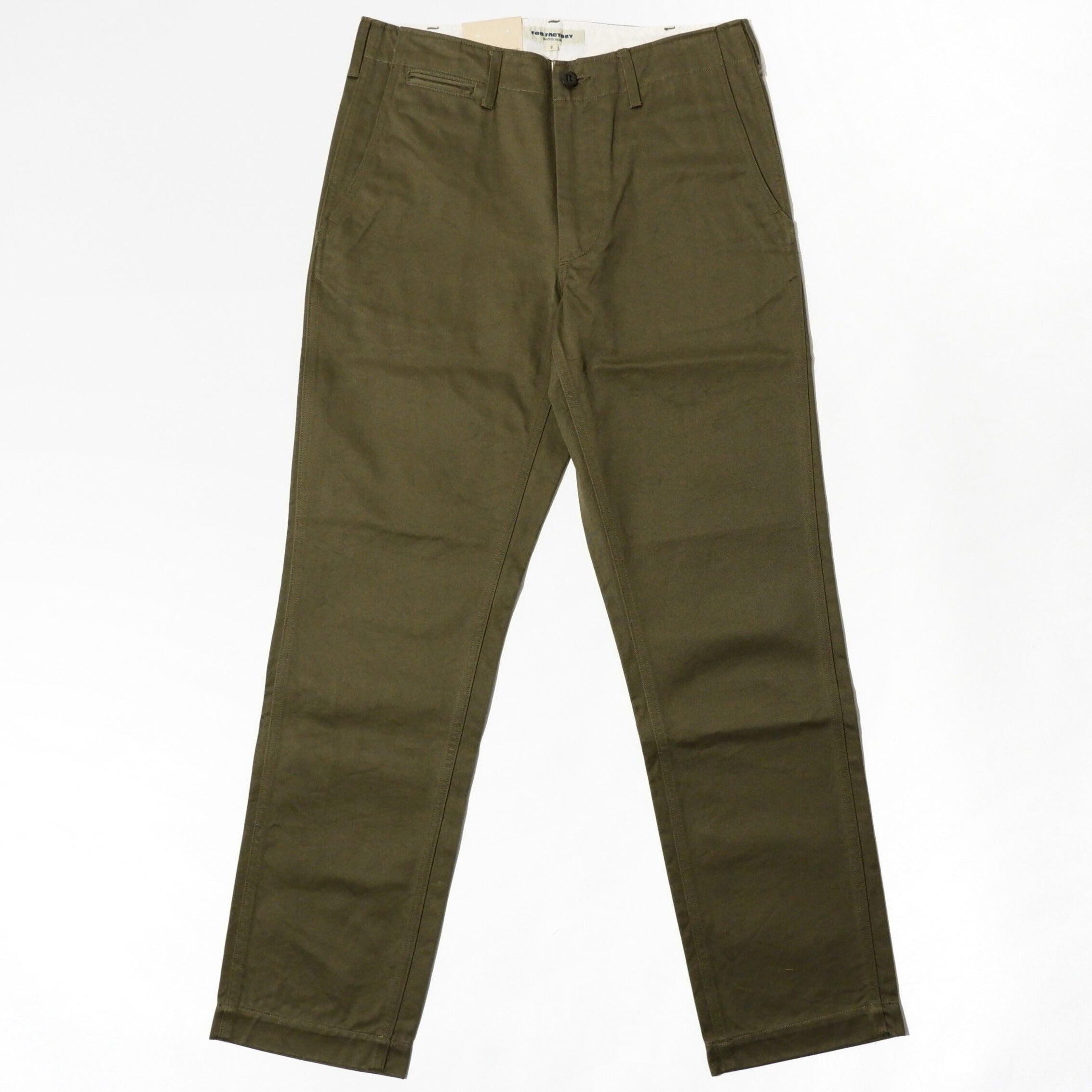 Olive Westpoint Men's Cotton Chino Pants - Comfortable Slim Fit Casual Trousers for Office, Travel & Everyday Wear
