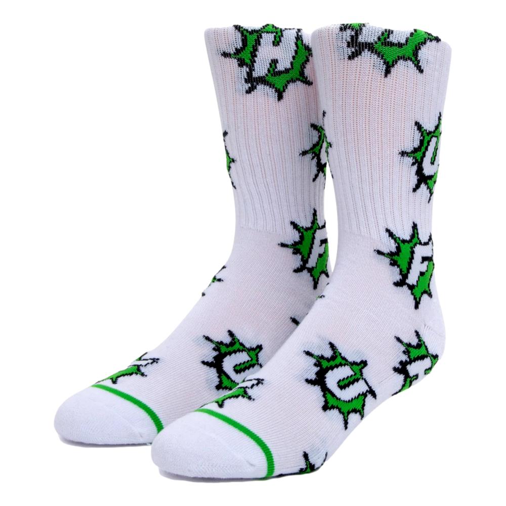 HUF Infinity Jewel Socks White - Stylish & Comfortable Ankle Socks for Men & Women - Perfect for Casual Wear, Sneakers & Street Fashion