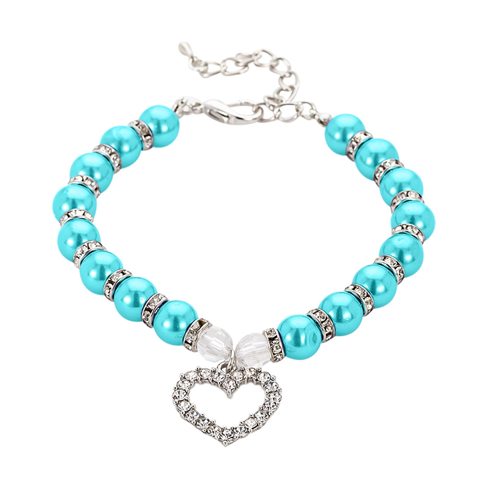 Sparkling Pearls & Diamonds Adjustable Dog Collar - Elegant Plaid Design with Bow for Small & Medium Dogs - Perfect for Weddings, Parties & Special Occasions