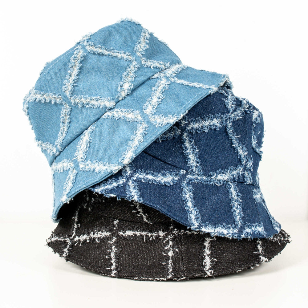 Stylish Diamond Print Bucket Hat for Women & Men - Trendy Summer Sun Hat for Outdoor Activities, Beach, Fishing & Travel Accessories