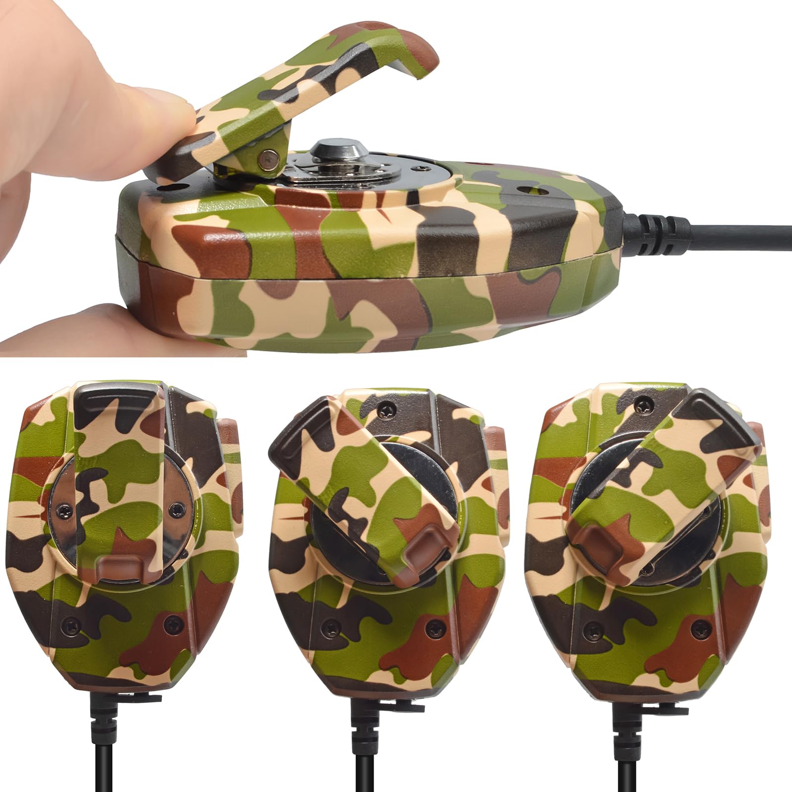 HYS 2-Pin Shoulder Speaker Microphone with 3.5mm Audio Jack - Compatible with BF-F8HP, UV-5R, BF-888s, Kenwood RT Series Radios - Hands-Free Communication for Security, Construction & Outdoor Activities