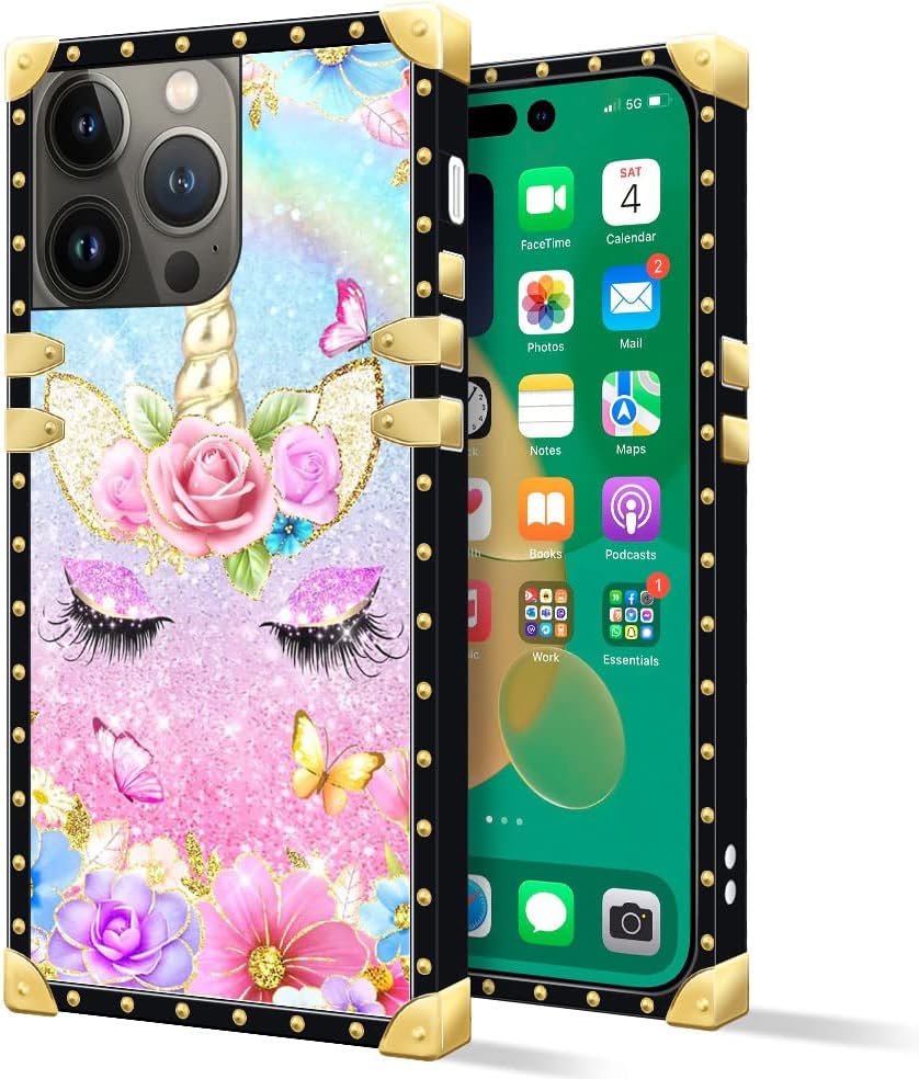 iPhone 14 Plus Case 6.7 Inch - Fashion Gold Chain Leopard Print Back Cover | Protective Phone Case for Women & Girls | Perfect for Parties, Travel & Everyday Use