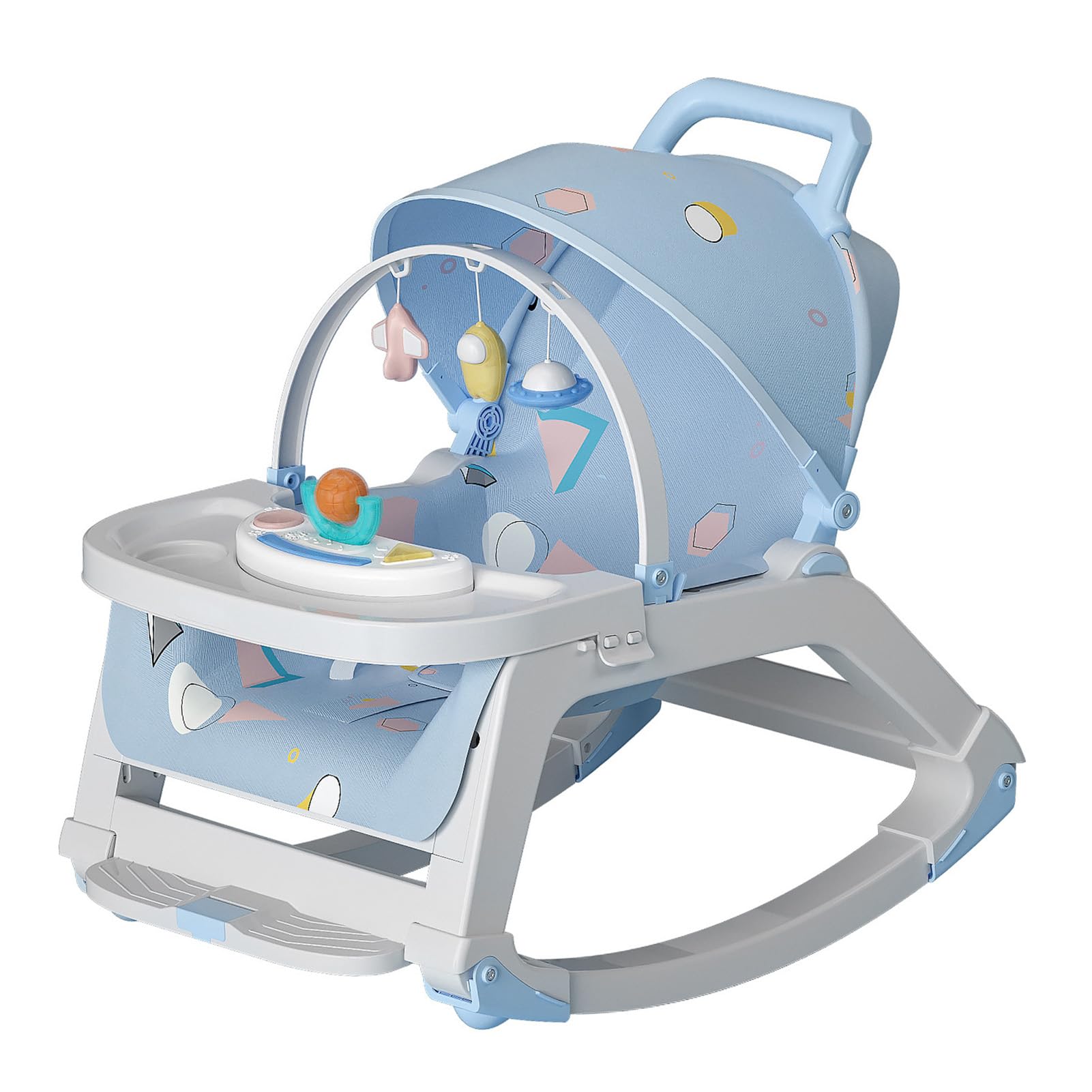 Portable Soft Baby Rocking Chair - Lightweight Multifunctional Infant Rocker for Nursery, Bedroom & Travel (Blue) | Perfect for Soothing, Feeding & Playtime