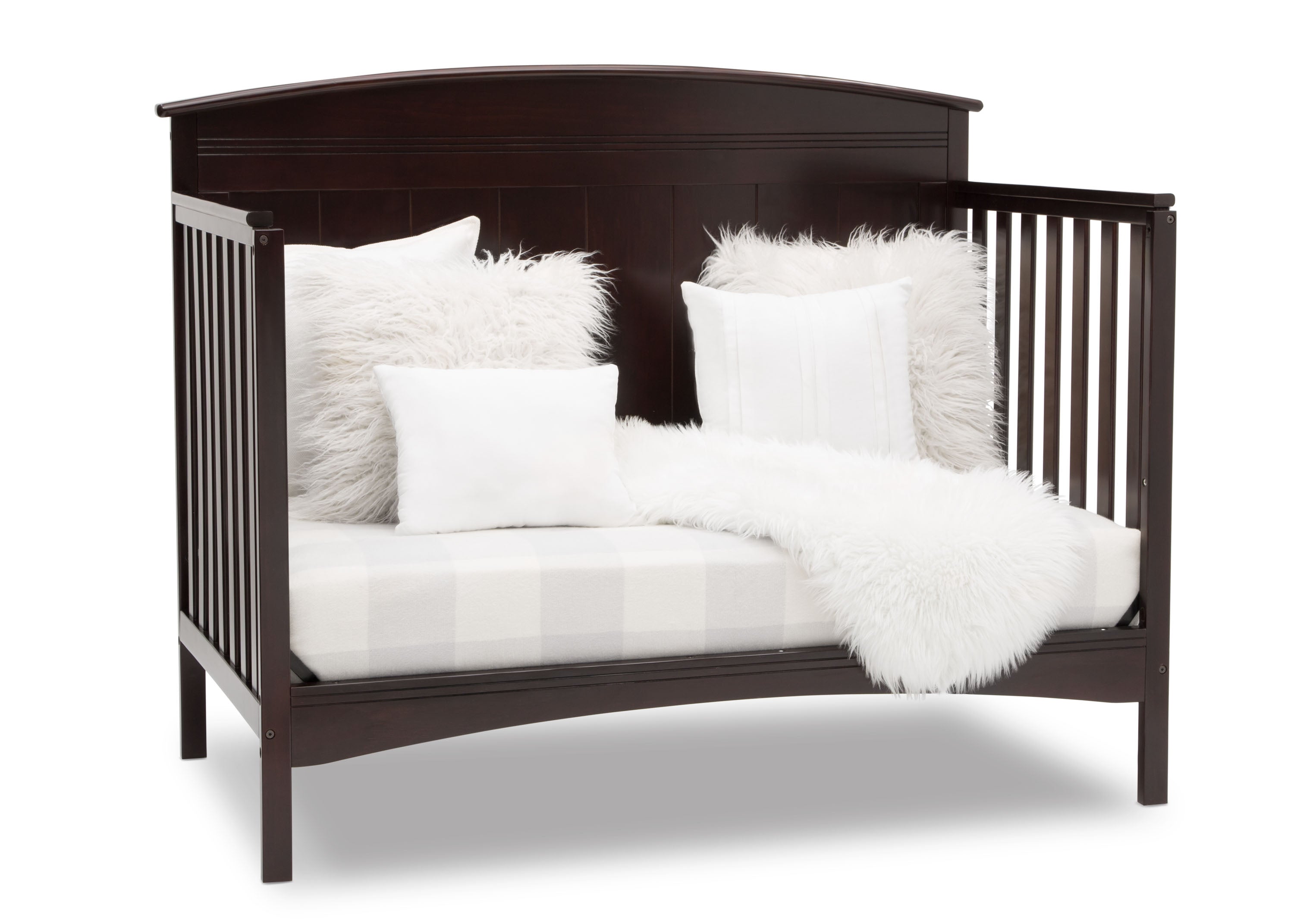 Archer Deluxe 6-in-1 Convertible Baby Crib - Toddler Bed, Daybed & Full-Size Bed - Safe Nursery Furniture for Newborns & Kids - Perfect for Bedrooms, Daycare & Guest Rooms