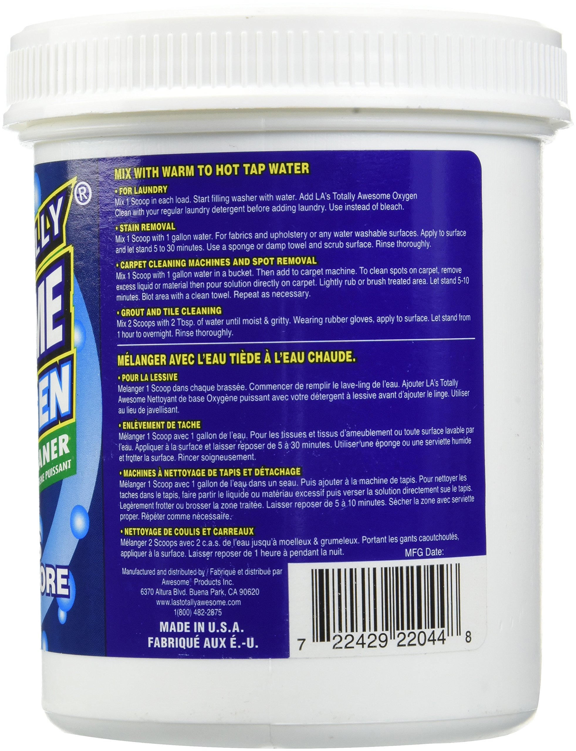 Oxygen Cleaner Powder - 16 oz | Stain Remover & Brightener for Laundry, Carpets & Household Cleaning | Eco-Friendly & Non-Toxic