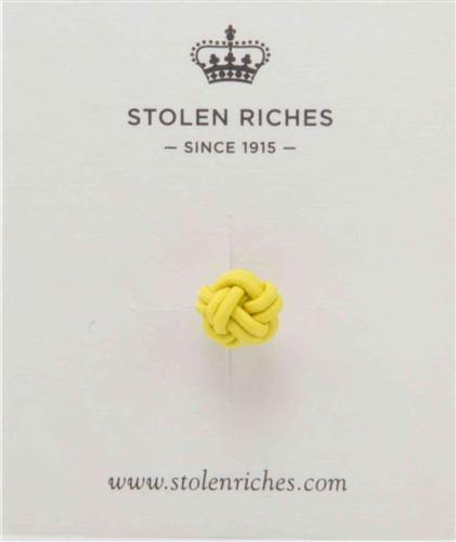 Premium Crown Lapel Pin - Mission Blue & Huckleberry Yellow - Elegant Lapel Accessory for Suits, Blazers, Formal Events & Business Attire