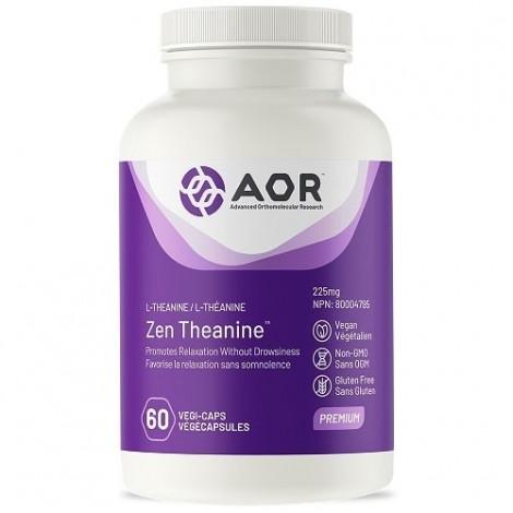 Premium Aor Zen L-Theanine 225mg Supplement - 60 Capsules for Stress Relief, Anxiety Support & Better Sleep - Natural Relaxation Aid for Work, Study & Daily Focus