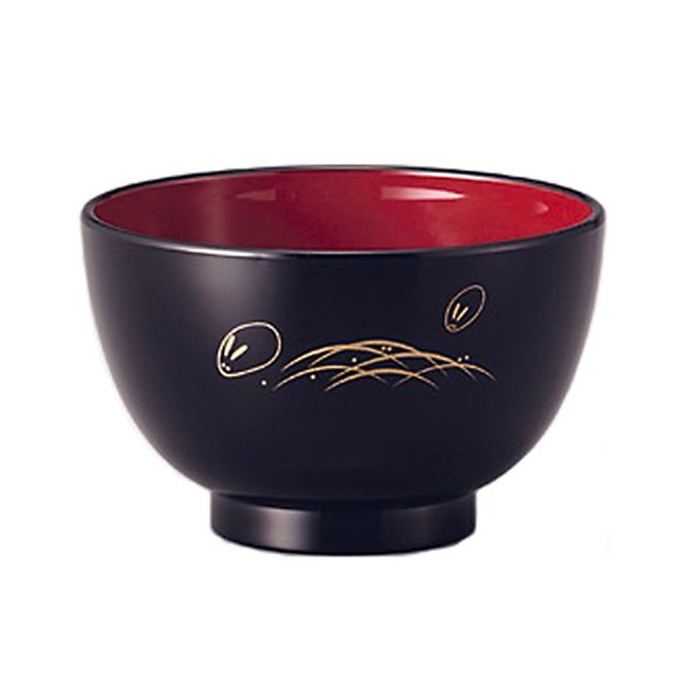 Ishida Microwave and Dishwasher Safe Soup Bowl - Black Bean Rabbit Design for Asian Cuisine, Ramen, Noodles & Home Dining