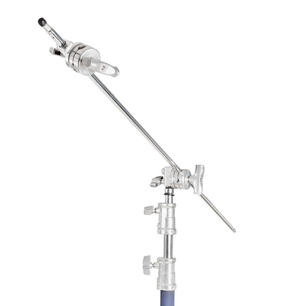 Heavy Duty Stainless Steel C Boom Stand with Adjustable Camera Platform Bracket - Perfect for Photography, Video Recording, and Studio Lighting Setups