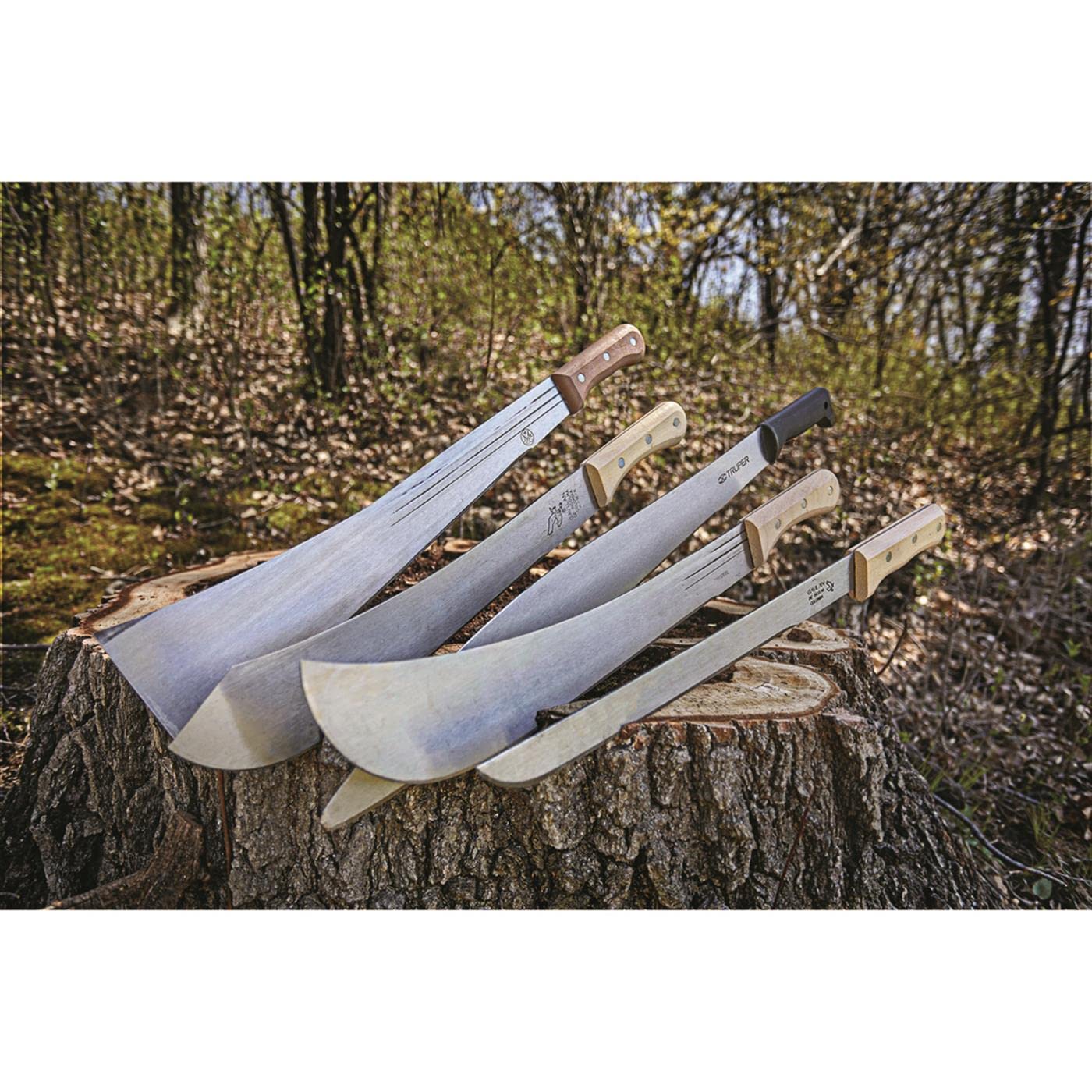 5 Pack Colombian Military Assorted Machete Knives - Heavy Duty Survival Tools for Camping, Hunting & Outdoor Adventures