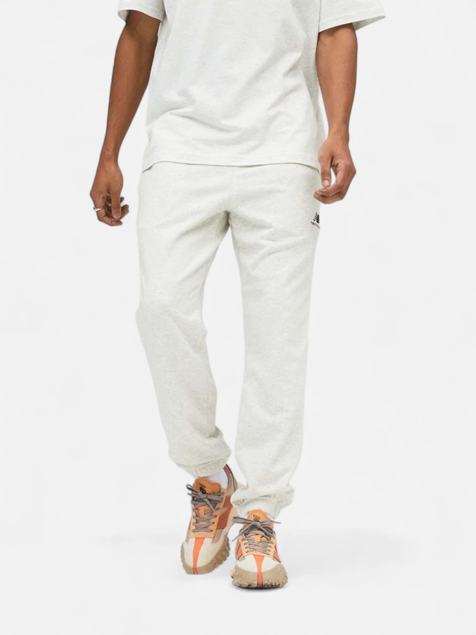 New Balance Essentials Women's White Jogger Pants - Comfortable Athletic Lounge Pants for Running, Yoga & Casual Wear