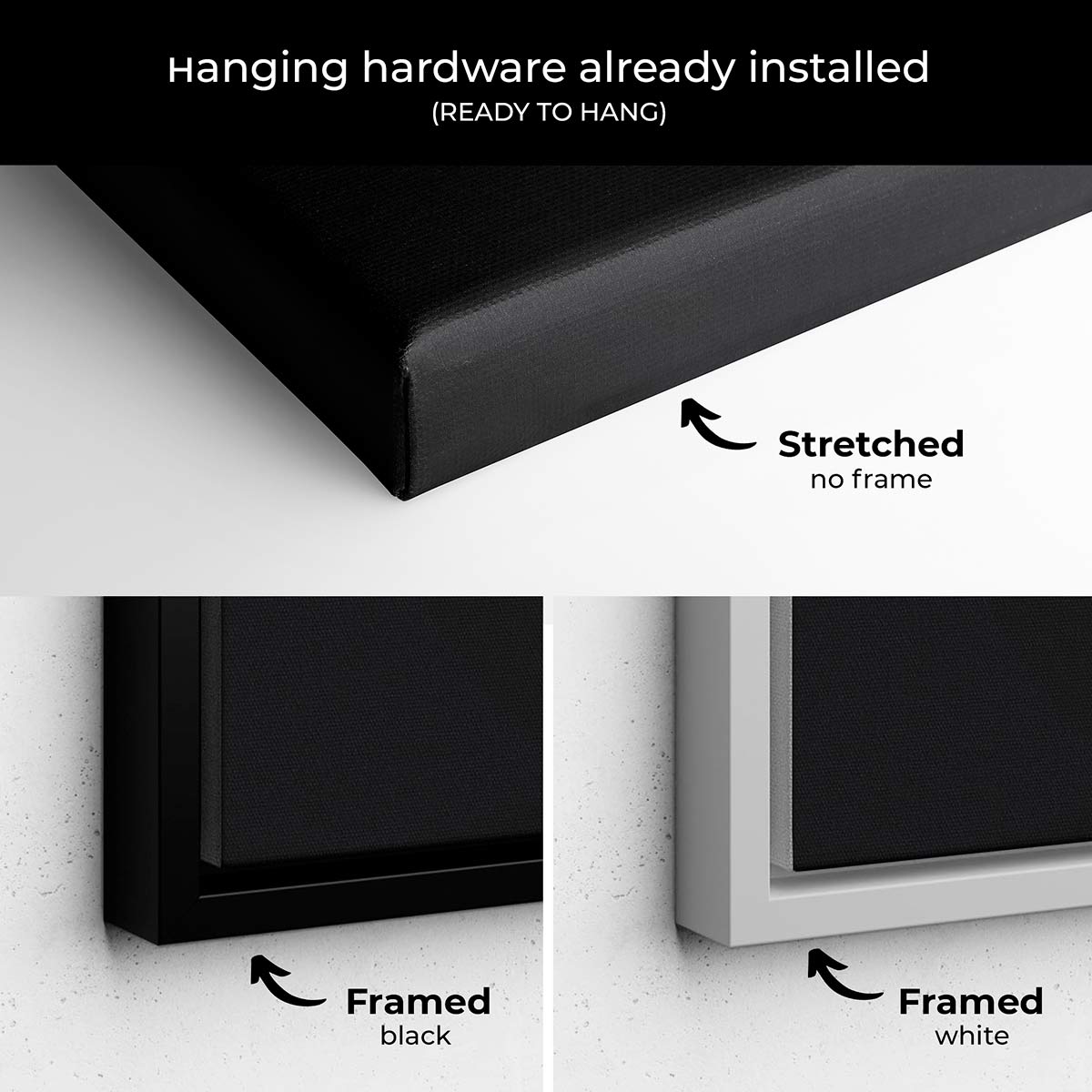 Black Fighting Wall Art Canvas 3914 - Modern Abstract Battle Scene Painting for Home & Office Decor | Perfect for Living Room, Bedroom, or Office Wall Decoration