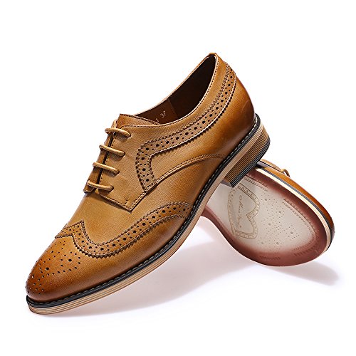 Handmade Women's Wing Tip Oxford Brogue Shoes - Genuine Leather Lace-Up Derby for Casual & Office Wear - Perfect for Work, Parties & Everyday Comfort