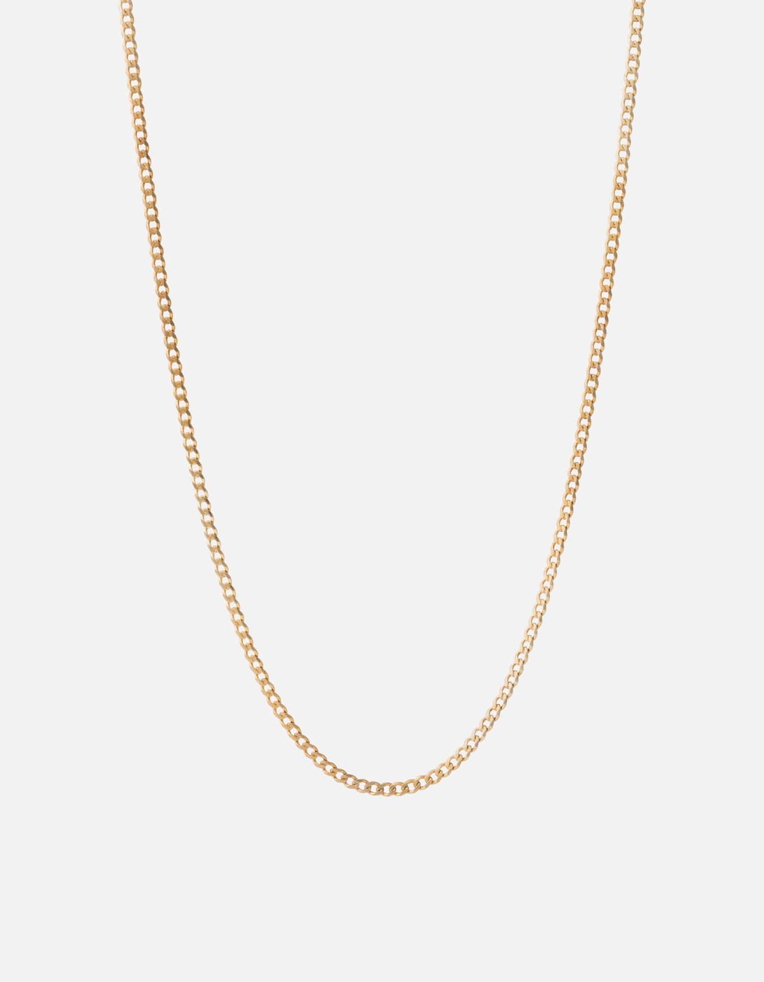 3mm Cuban Chain Necklace 14K Gold Vermeil for Men & Women - Durable Layered Jewelry Gift for Birthday, Anniversary & Everyday Wear