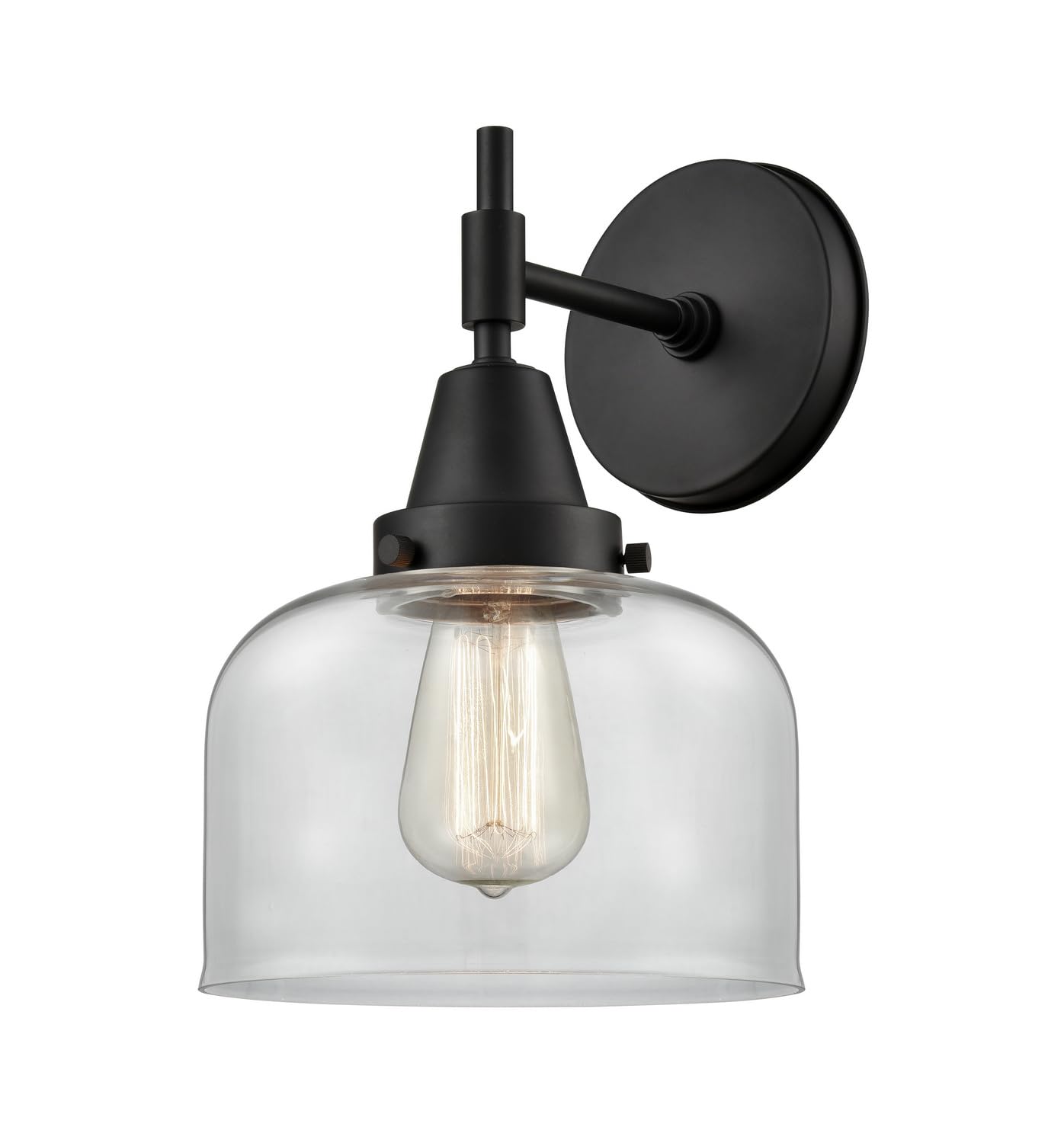 Innovative 447-1W-BK-G72-LED Black Transitional LED Wall Sconce - Modern Lighting for Bedroom, Hallway & Living Room Decor