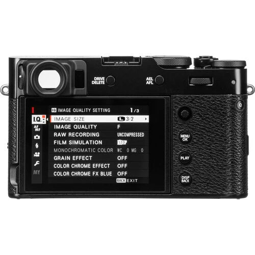 Fujifilm X100V Digital Camera 26.1MP APS-C Mirrorless Camera with 23mm F2 Lens - Black & Silver Edition for Street Photography & Travel Vlogging
