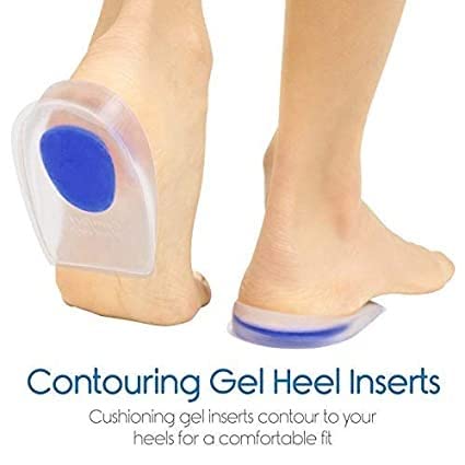 FEXMY Silicone Heel Protectors for Cracked Heels & Pain Relief - Plantar Fasciitis, Heel Spurs Support - Soft Gel Heel Pads for Women - Perfect for Work, Running & Daily Comfort